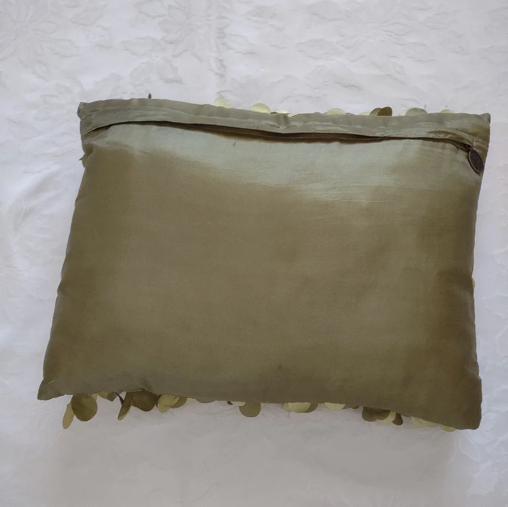 Pier 1 Satin Green Decorative Pillow